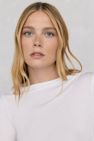 Camiseta Manga Larga con Hombro Fruncido