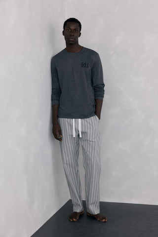 Set de Pijama 2 Piezas Estampado Rayas