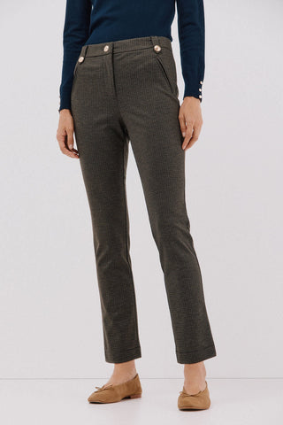 Pantalón Recto con Botones Metálicos