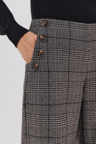 Pantalón Crop con Estampado Cuadros