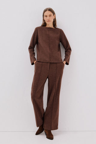 Pantalón Ancho Talle Alto con Bolsillos