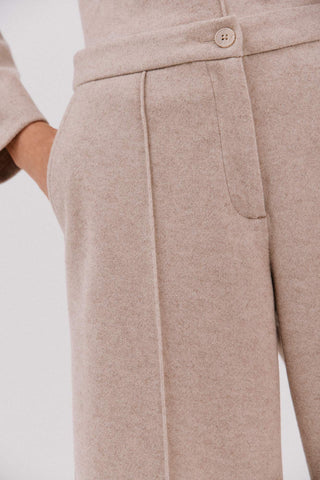 Pantalón Ancho Talle Alto con Bolsillos