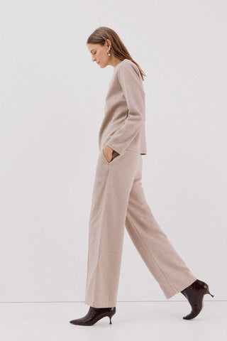 Pantalón Ancho Talle Alto con Bolsillos