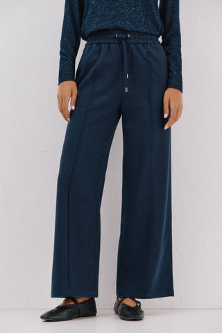 Pantalón Ancho con Cintura Elástica y Bolsillos