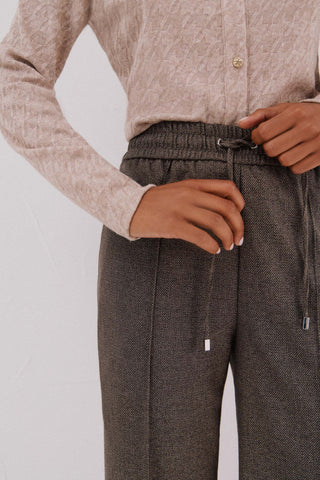 Pantalón Ancho con Cintura Elástica y Bolsillos