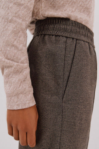 Pantalón Ancho con Cintura Elástica y Bolsillos