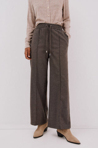 Pantalón Ancho con Cintura Elástica y Bolsillos