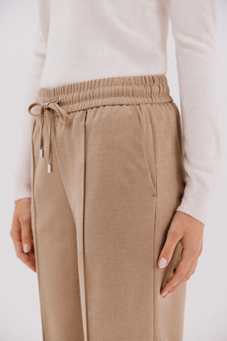Pantalón Ancho con Cintura Elástica y Bolsillos