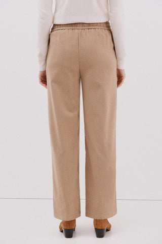 Pantalón Ancho con Cintura Elástica y Bolsillos