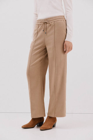 Pantalón Ancho con Cintura Elástica y Bolsillos