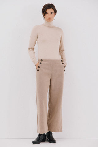 Pantalón Crop con Detalle de Botones