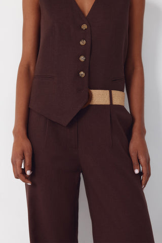 4.T.Ki.Pantalon Fluido Lino.