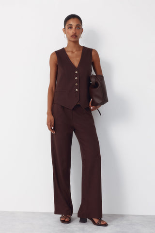 4.T.Ki.Pantalon Fluido Lino.
