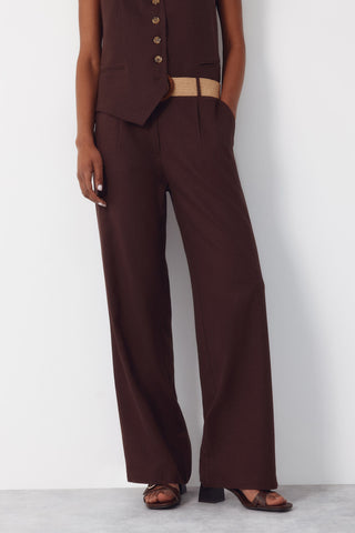 4.T.Ki.Pantalon Fluido Lino.