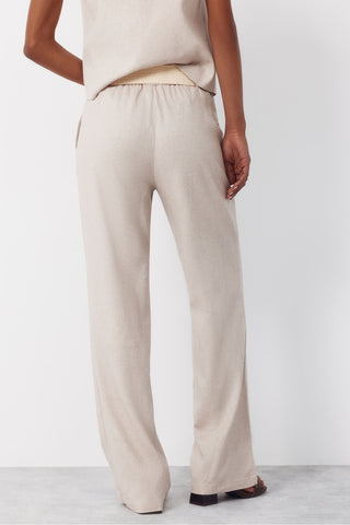 4.T.Ki.Pantalon Fluido Lino.