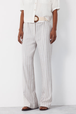 4.T.Ki.Pantalon Fluido Lino.