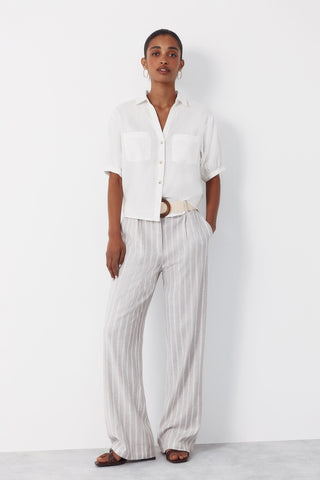 4.T.Ki.Pantalon Fluido Lino.