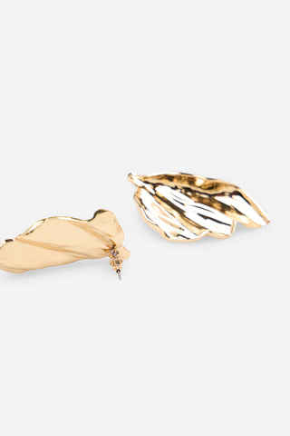 Aretes Metálicos Forma de Hoja