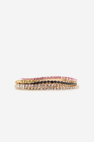 Paquete de 5 Pulseras con Cristales