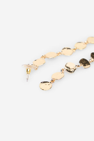 Aretes Largos con Detalle Monedas
