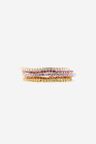 Paquete de 5 Pulseras de Strass