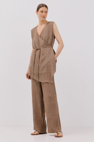 Blusa Asimétrica con Cordón Ajustable