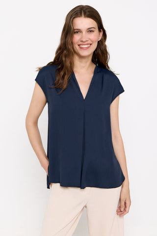 Blusa Fluida con Escote en V