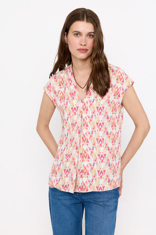 Blusa Fluida con Escote en V