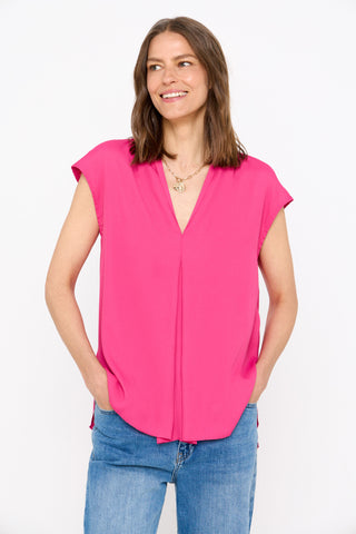 Blusa Fluida con Escote en V