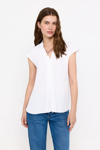 Blusa Fluida con Escote en V