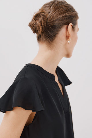 Blusa Manga Corta con Volante