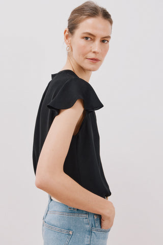 Blusa Manga Corta con Volante