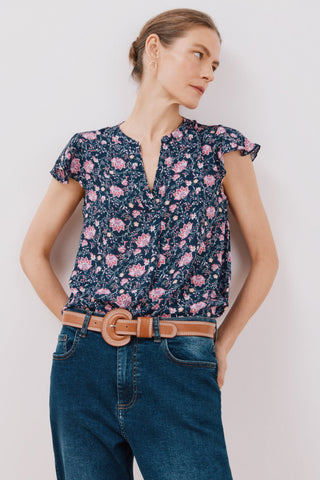 Blusa Manga Corta con Volante