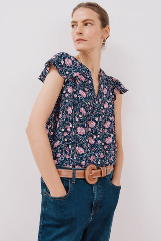 Blusa Manga Corta con Volante