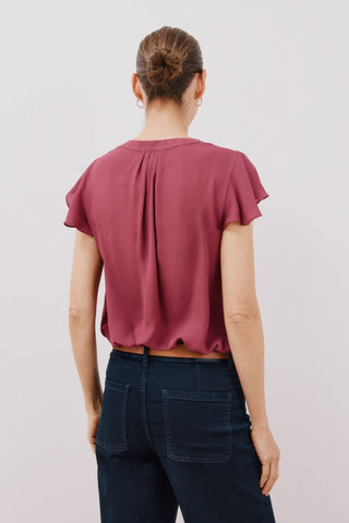 Blusa Manga Corta con Volante