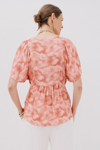 Blusa Manga Corta con Detalle de Encaje.