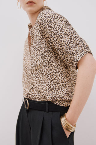 Camisa Manga Corta Cuello Solapa