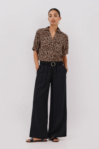 Camisa Manga Corta Cuello Solapa