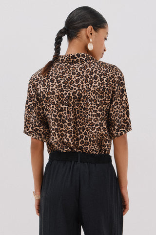 Camisa Manga Corta Cuello Solapa