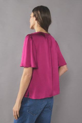 Blusa Cuello Redondo con Escote Pico