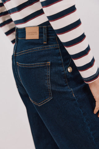 Jeans Talle Alto con Detalle Botones