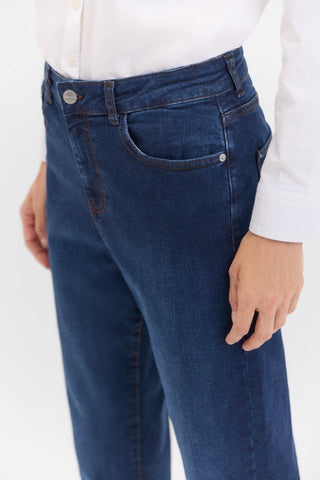 Jeans Mom Talle Alto con Bolsillos