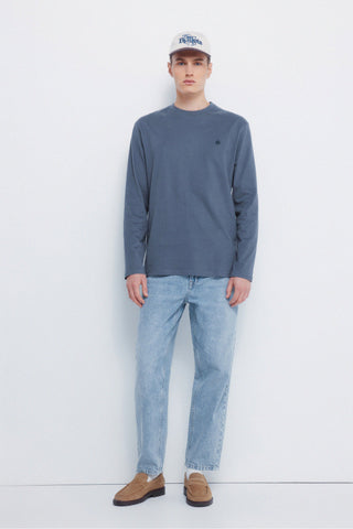 Camiseta Manga Larga con Logo Bordado