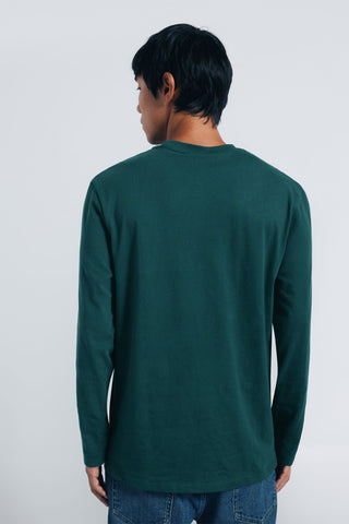 Camiseta Manga Larga con Logo Bordado
