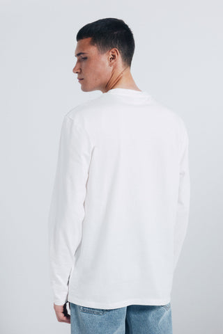 Camiseta Manga Larga con Logo Bordado