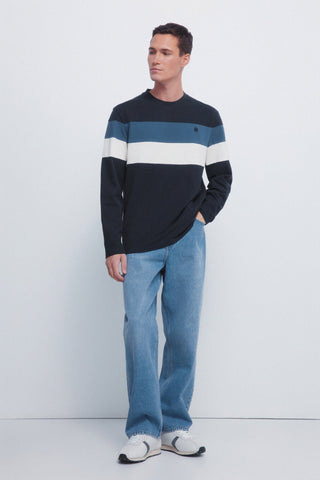 Camiseta Manga Larga con Estampado Rayas