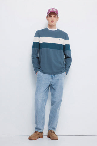 Camiseta Manga Larga con Estampado Rayas