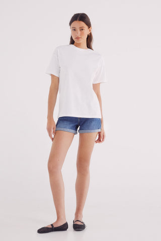 Camiseta Manga Corta con Detalle Perlas