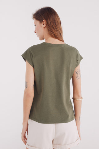 Camiseta Manga Corta con Botones
