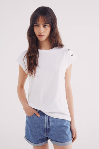 Camiseta Manga Corta con Botones